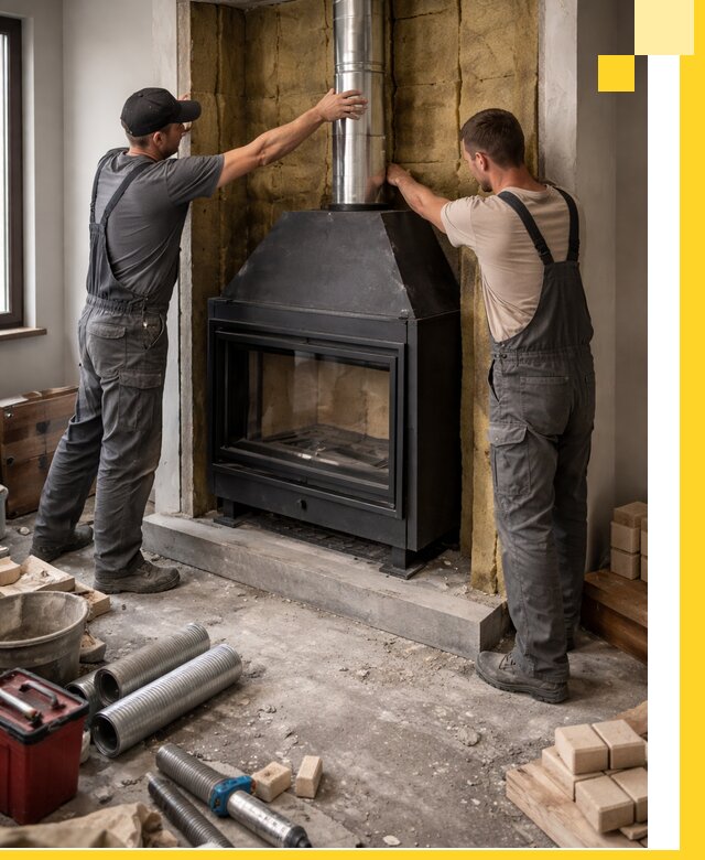 Изготовление и монтаж закрытых каминов в Уссурийске под ключ