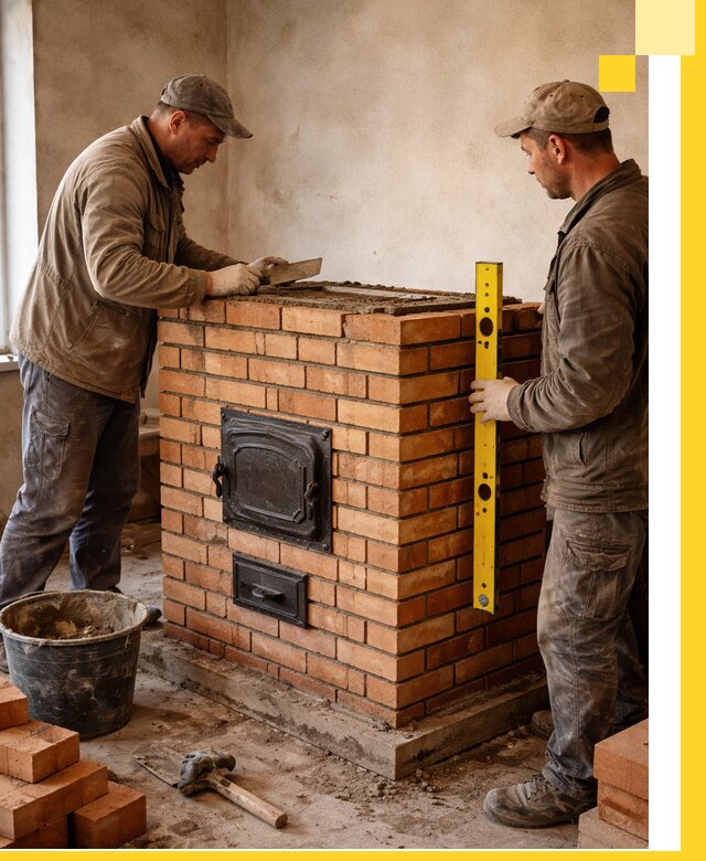 Отопительные печи под ключ в Уссурийске, установка и сборка