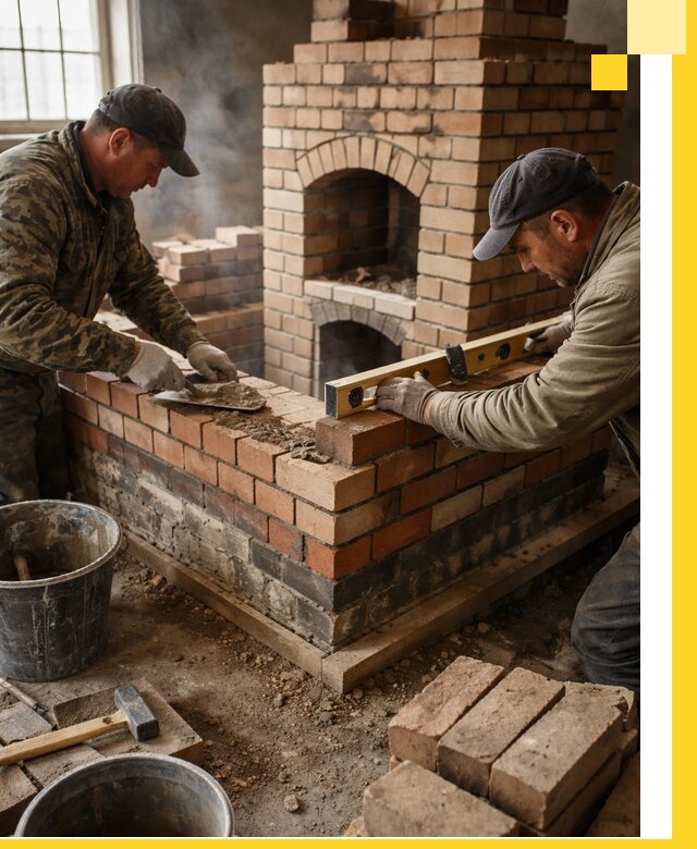 Изготовление и монтаж печей и каминов из кирпича в Уссурийске