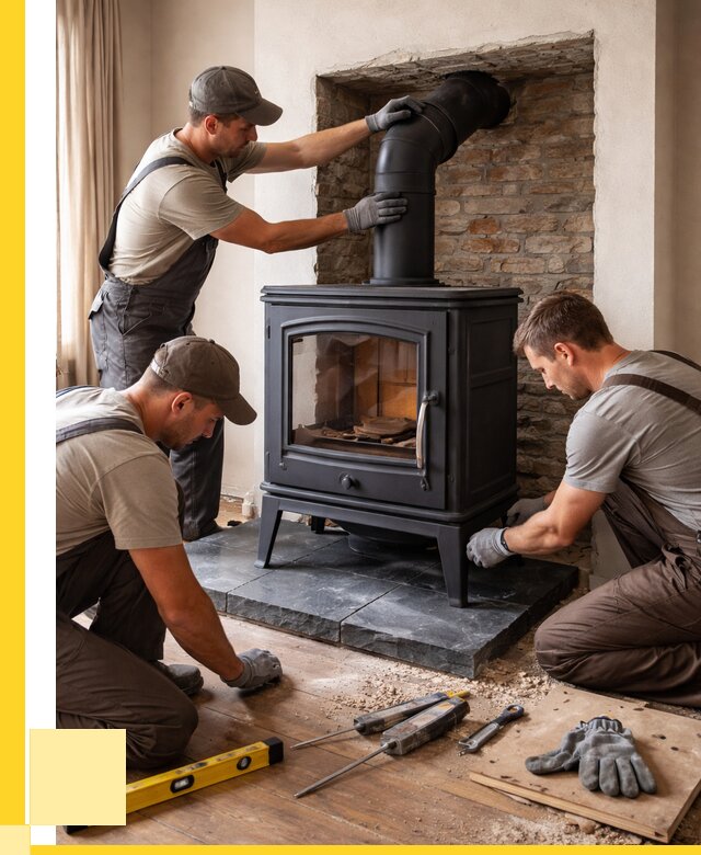 Монтаж печи камина в частном доме в Уссурийске от 25775 р. | ЭриданСср