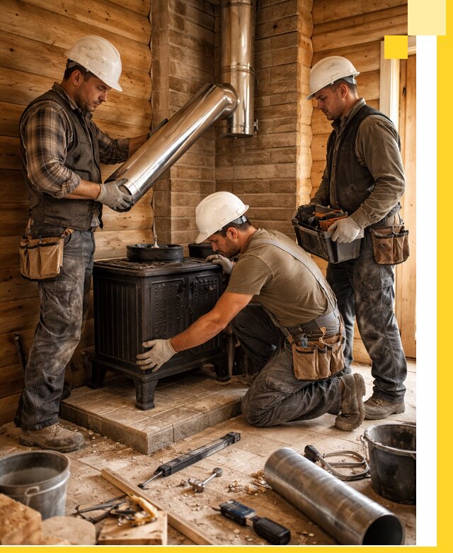 Профессиональный монтаж банных печей и дымоходов в Уссурийске