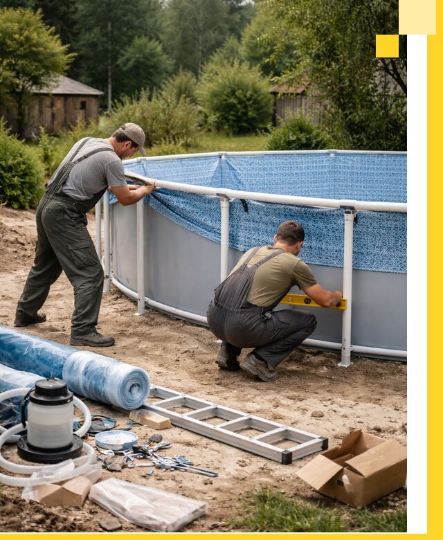 Установка и монтаж каркасных бассейнов в Уссурийске под ключ