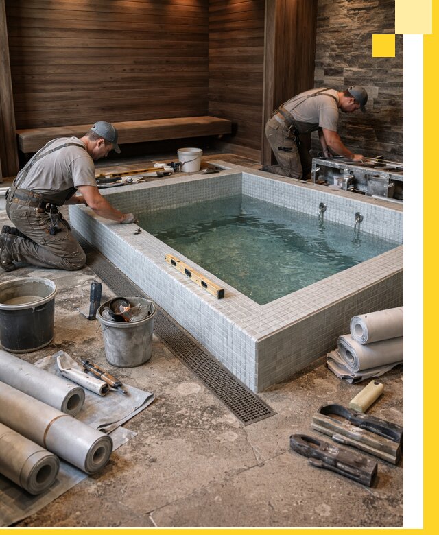 Установка и строительство бассейнов для сауны в Уссурийске