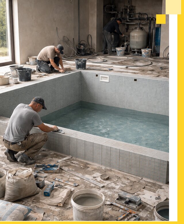 Строительство и монтаж бассейнов в помещении в Уссурийске