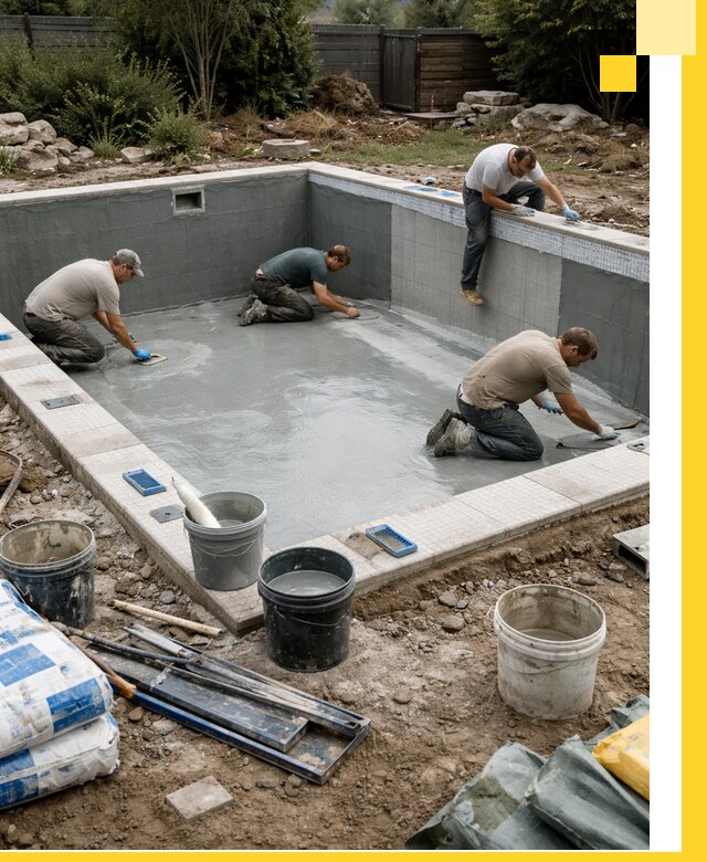 Изготовление и монтаж чаши бассейна под ключ в Уссурийске