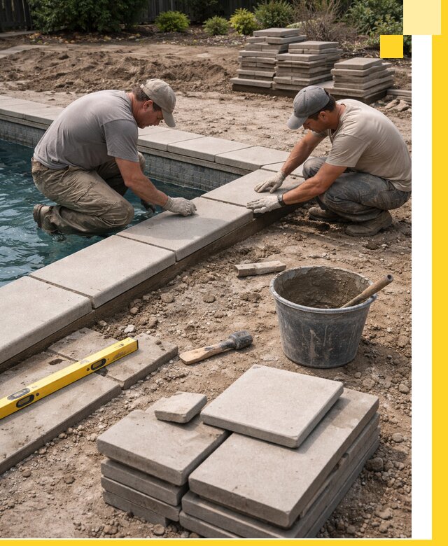 Установка и изготовление копингового камня для бассейнов в Уссурийске