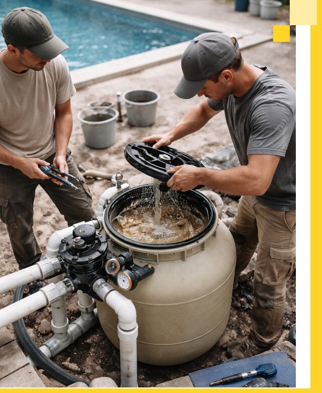 Установка и обслуживание песочных фильтров для бассейнов в Уссурийске