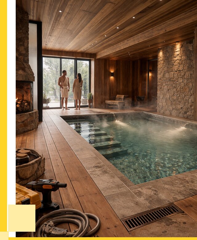 Проекты бань с бассейном под ключ в Уссурийске от 77325 р., ЭриданСср