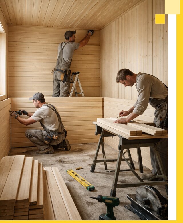 Обшивка саун в Уссурийске из натуральной древесины под ключ