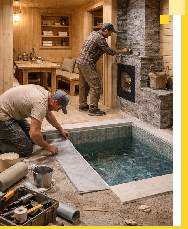 Строительство бань с комнатой отдыха под ключ в Уссурийске