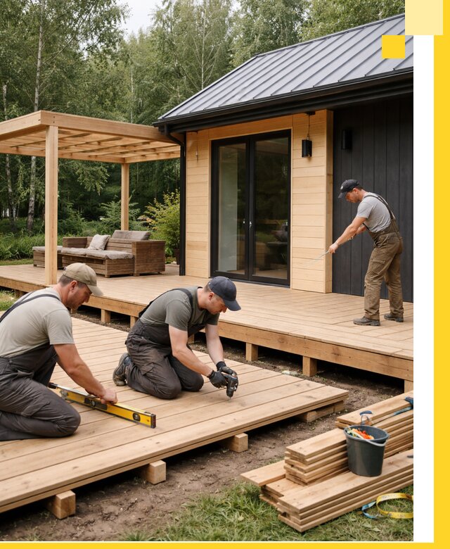 Строительство бань с террасой и бассейном под ключ в Уссурийске