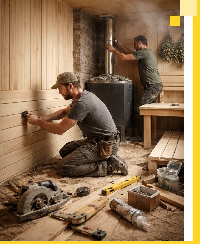 Полное строительство и оснащение парных под ключ в Уссурийске