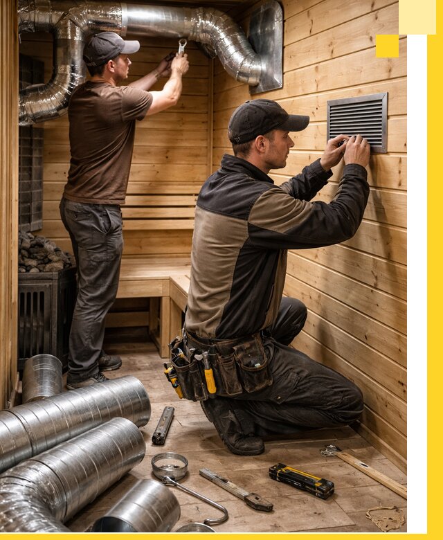 Проектирование и монтаж вентиляции бани в Уссурийске под ключ