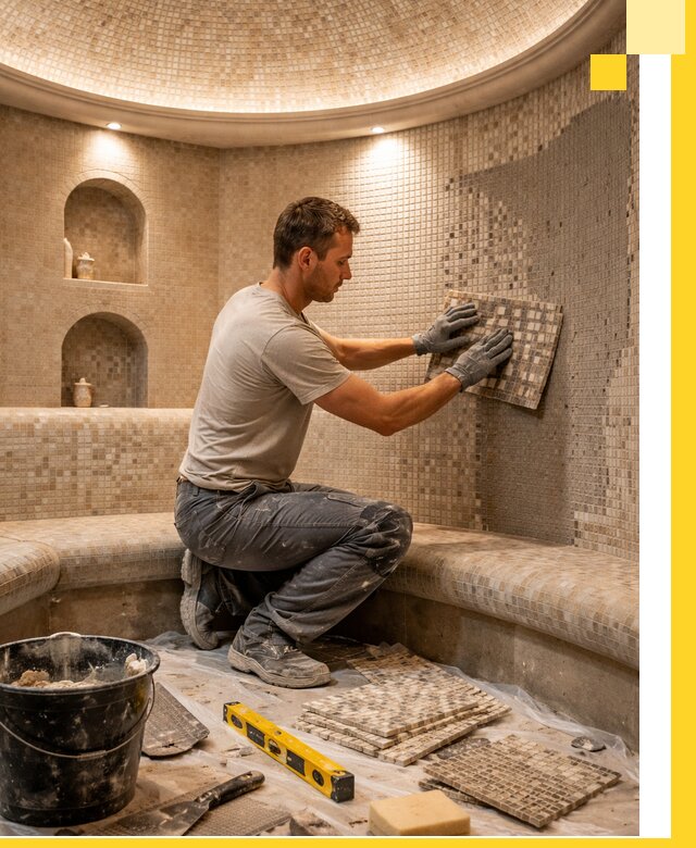 Устройство и монтаж домашнего хамама под ключ в Уссурийске