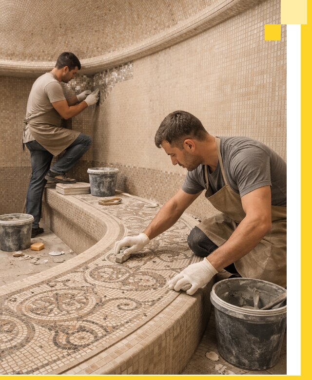 Плитка для хамама в Уссурийске, укладка, подбор и поставка