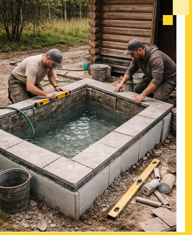 Изготовление и установка холодных купелей под ключ в Уссурийске